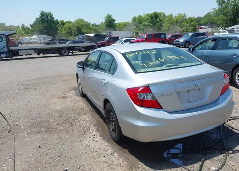 2012 Honda Civic Lx from USA, damaged, VIN 19XFB2F59CE355666